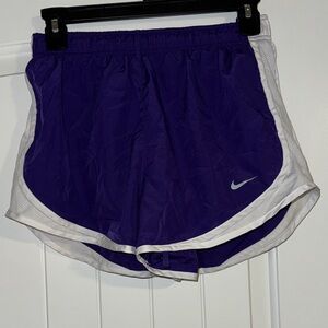 Nike Women's Athletic Shorts in Purple and White